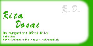 rita dosai business card